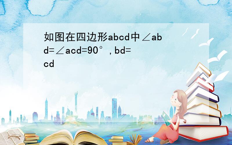 如图在四边形abcd中∠abd=∠acd=90°,bd=cd