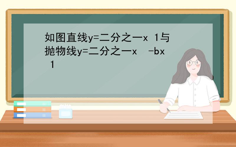 如图直线y=二分之一x 1与抛物线y=二分之一x²-bx 1