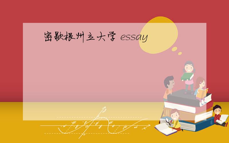 密歇根州立大学 essay