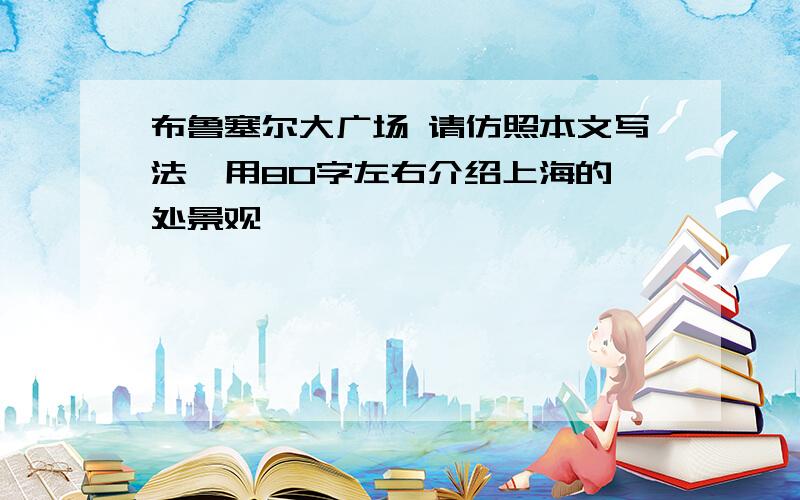 布鲁塞尔大广场 请仿照本文写法,用80字左右介绍上海的一处景观