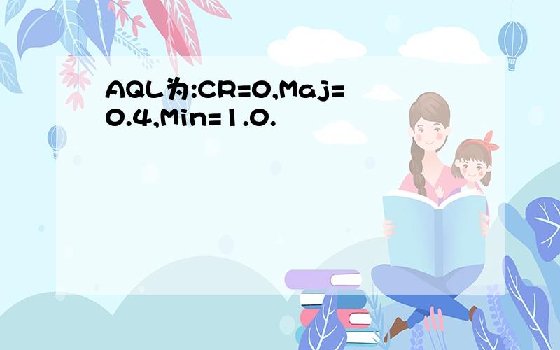 AQL为:CR=0,Maj=0.4,Min=1.0.