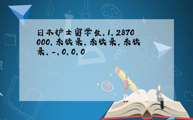 日本护士留学生,1,2870000,未收录,未收录,未收录,-,0,0,0