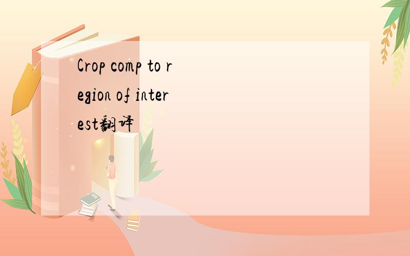 Crop comp to region of interest翻译