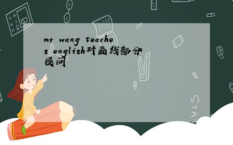mr wang teaches english对画线部分提问