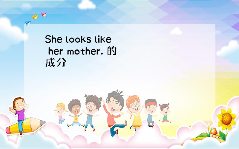 She looks like her mother. 的成分