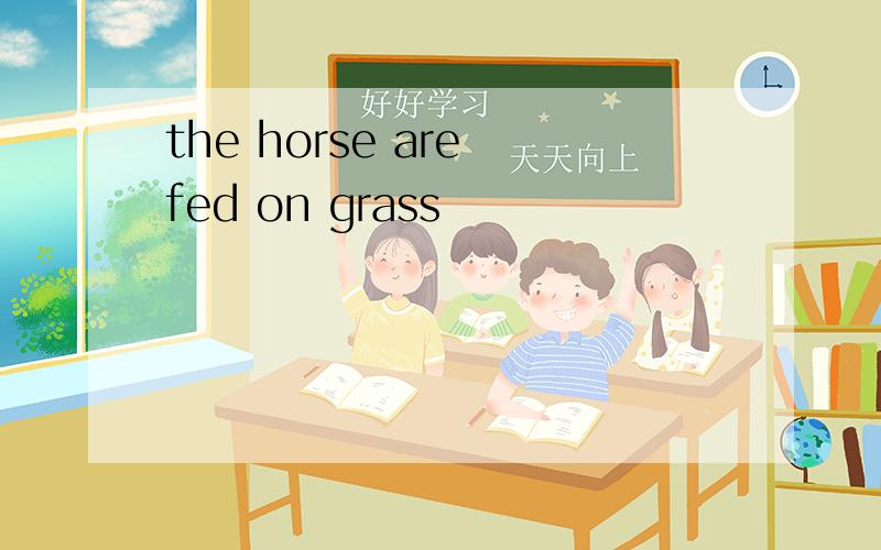 the horse are fed on grass