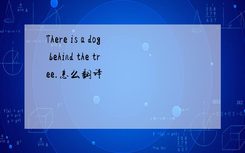 There is a dog behind the tree.怎么翻译