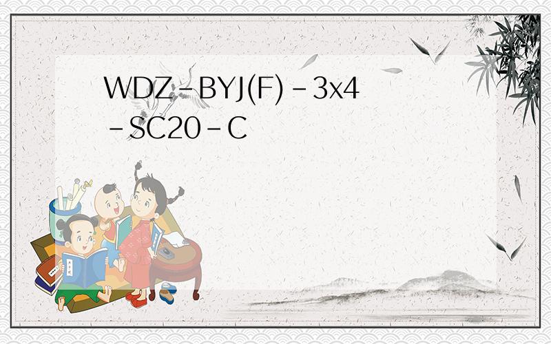 WDZ-BYJ(F)-3x4-SC20-C