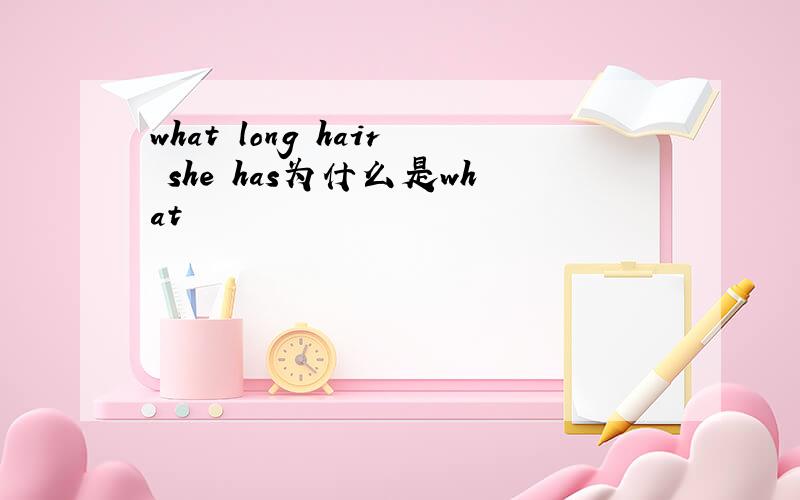 what long hair she has为什么是what