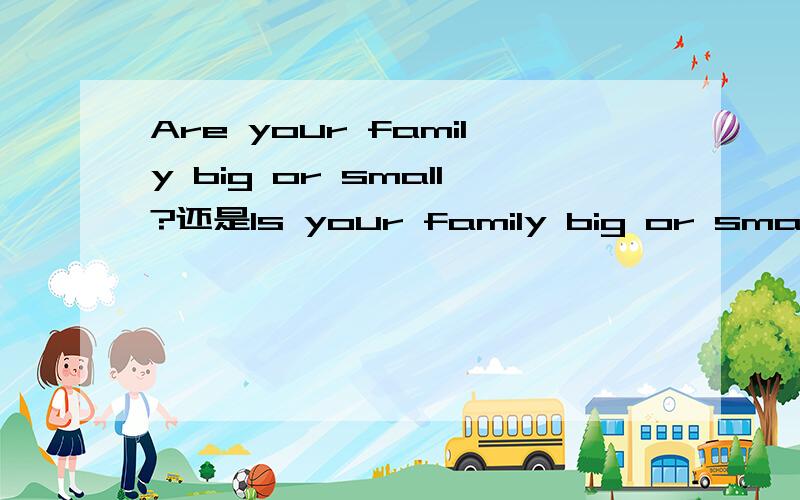 Are your family big or small?还是Is your family big or small正确