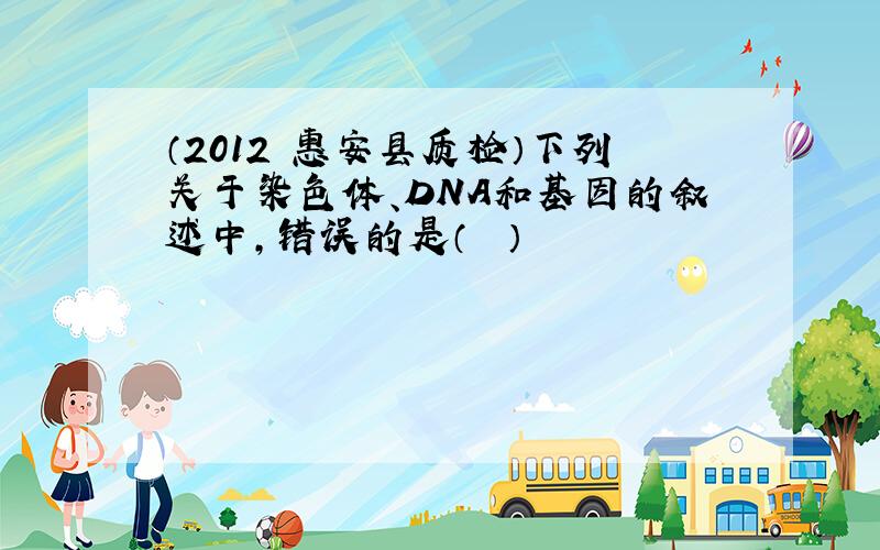 （2012•惠安县质检）下列关于染色体、DNA和基因的叙述中，错误的是（　　）