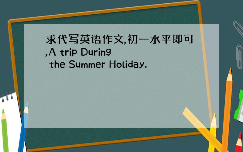 求代写英语作文,初一水平即可,A trip During the Summer Holiday.
