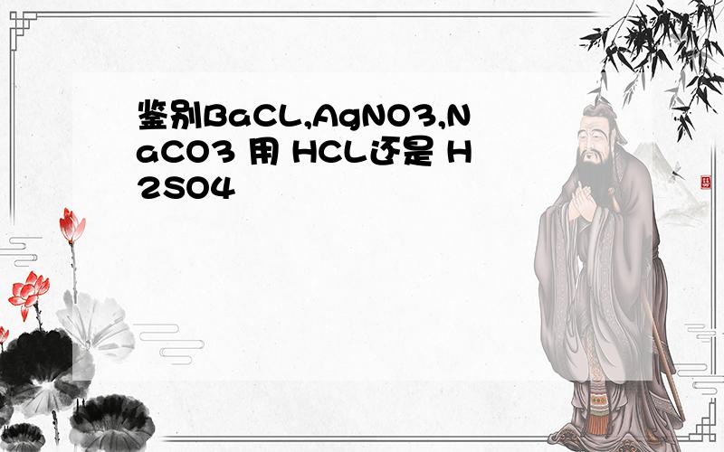 鉴别BaCL,AgNO3,NaCO3 用 HCL还是 H2SO4
