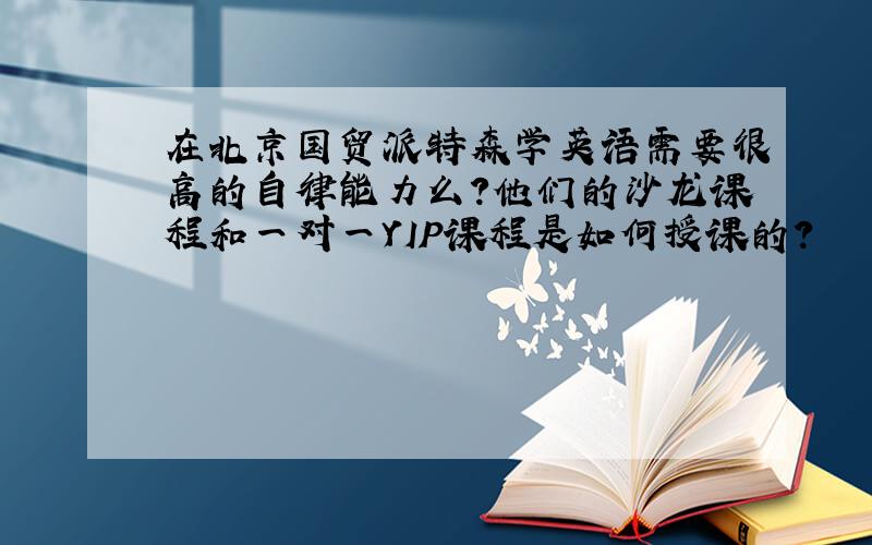 在北京国贸派特森学英语需要很高的自律能力么?他们的沙龙课程和一对一YIP课程是如何授课的?