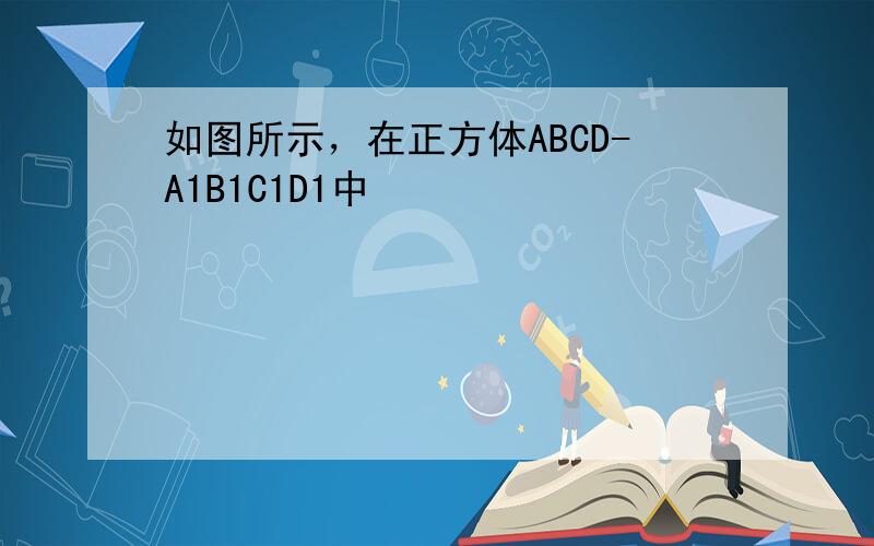 如图所示，在正方体ABCD-A1B1C1D1中