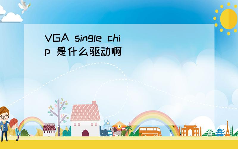 VGA single chip 是什么驱动啊