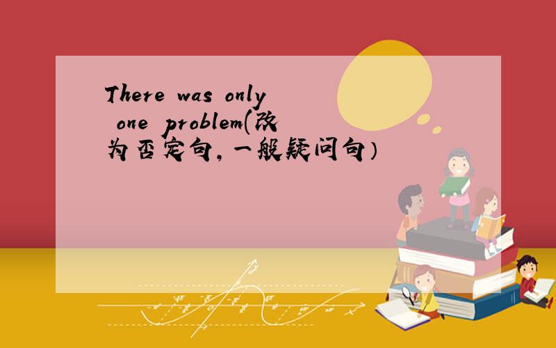 There was only one problem(改为否定句,一般疑问句）