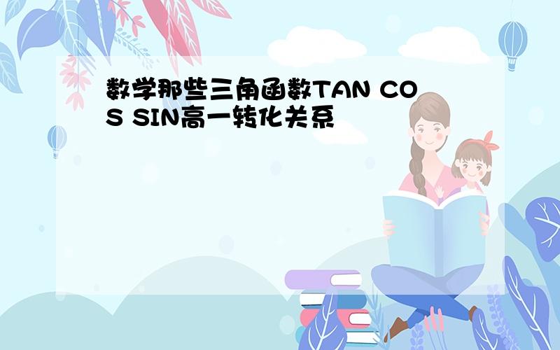 数学那些三角函数TAN COS SIN高一转化关系