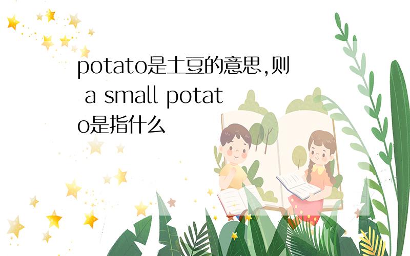 potato是土豆的意思,则 a small potato是指什么