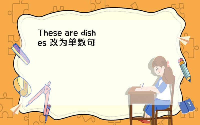 These are dishes 改为单数句
