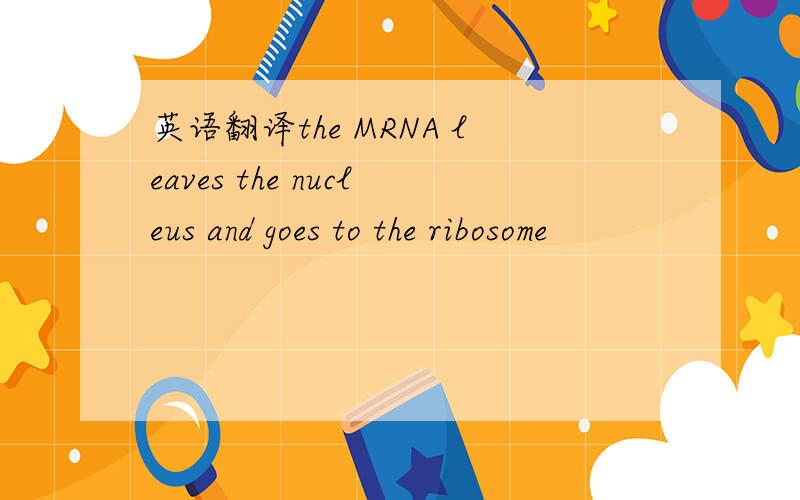 英语翻译the MRNA leaves the nucleus and goes to the ribosome