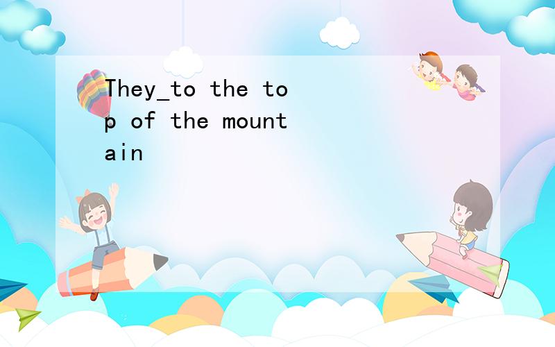 They_to the top of the mountain