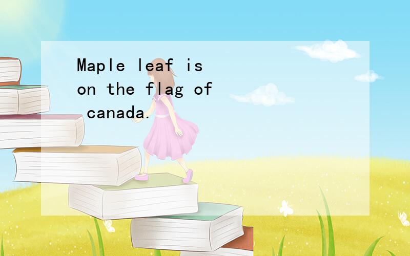 Maple leaf is on the flag of canada.