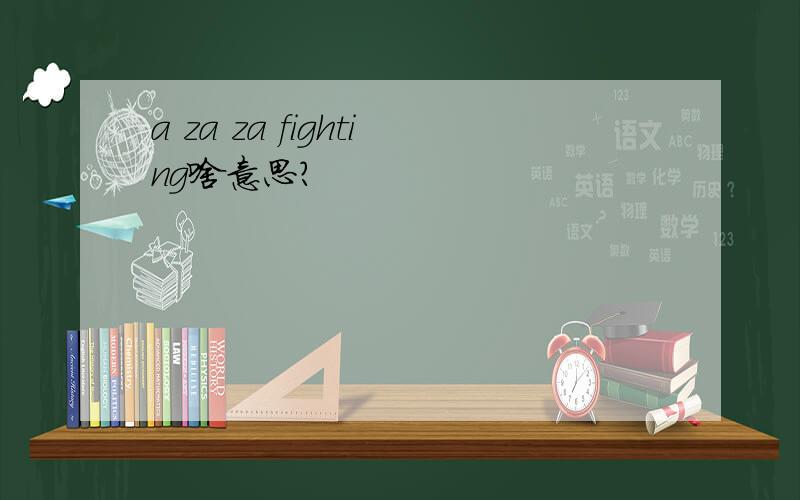 a za za fighting啥意思?