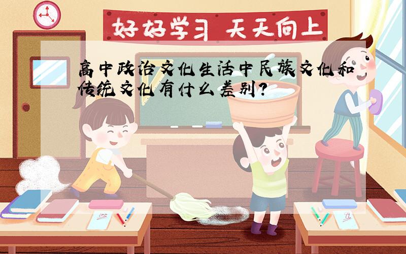 高中政治文化生活中民族文化和传统文化有什么差别?