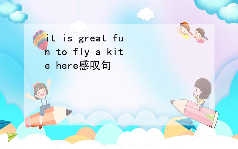 it is great fun to fly a kite here感叹句