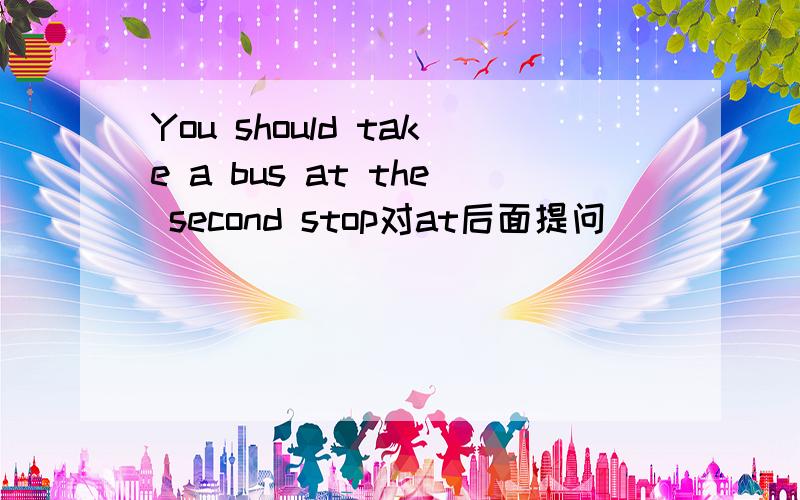 You should take a bus at the second stop对at后面提问