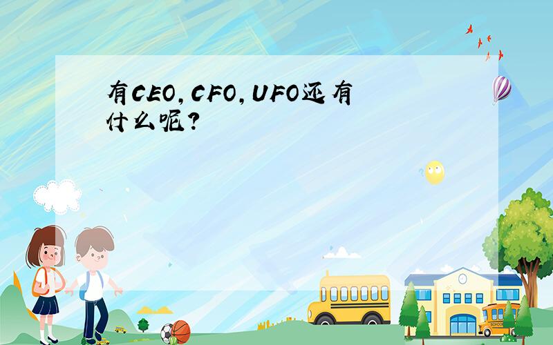 有CEO,CFO,UFO还有什么呢?