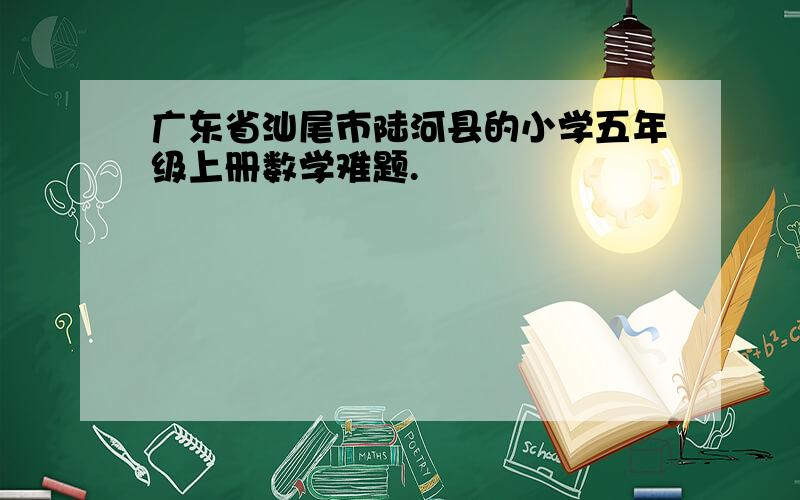 广东省汕尾市陆河县的小学五年级上册数学难题.