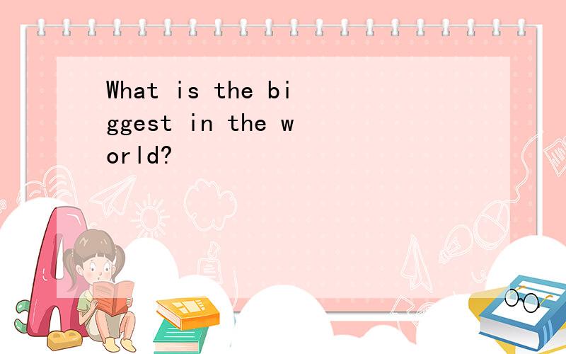 What is the biggest in the world?