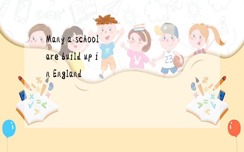 Many a school are build up in England