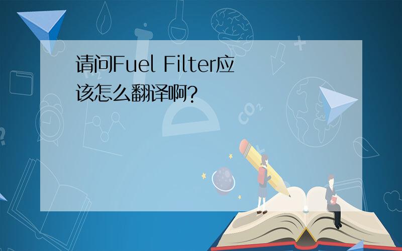 请问Fuel Filter应该怎么翻译啊?