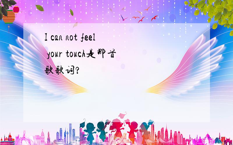 I can not feel your touch是那首歌歌词?